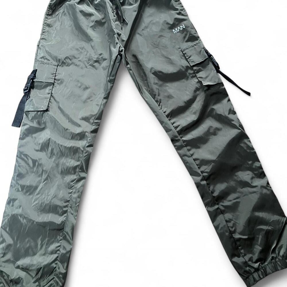 BoohooMAN MAN Cargo Jogger Pants Men’s M Green Utility Techwear